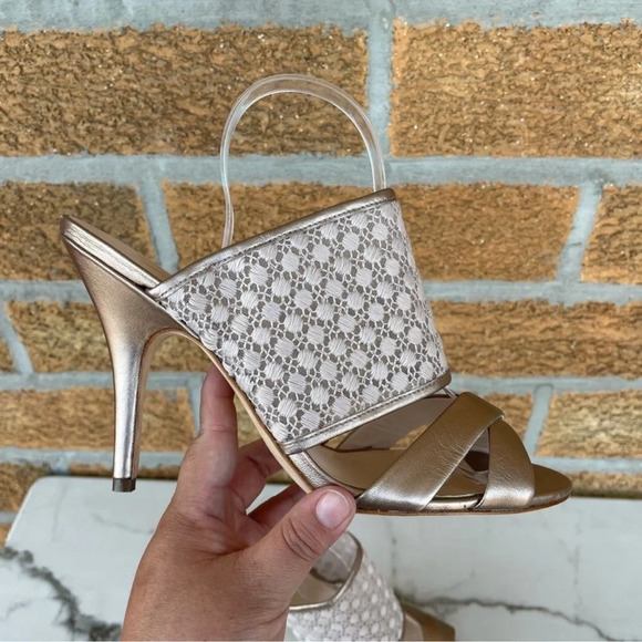 Delman Evitt Embroidered Heel Sandal size 10 - Picture 7 of 10